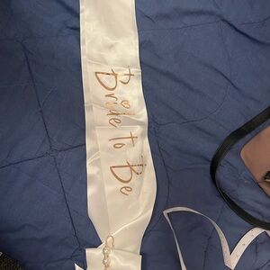 White Bride to Be Sash